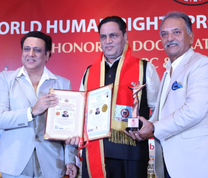 PHD Award by Actor Govindaji and Cricketer Madanlal Sharma ji